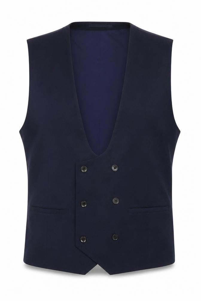 OneSixFive Mens Blue Viscose Jacket Suit Waistcoat Size 48 Regular