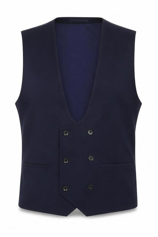 ONESIX5IVE Mens Blue Viscose Jacket Suit Waistcoat Size 48 Regular