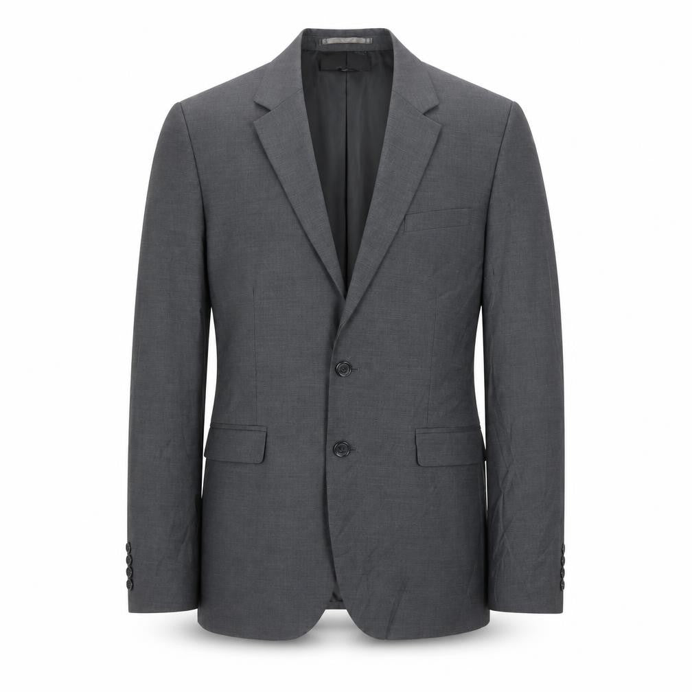 H&M Mens Grey Polyester Jacket Suit Jacket Size 38 Regular