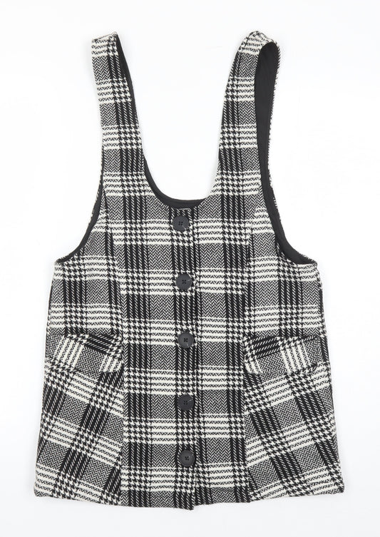 NEXT Girls Multicoloured Check Gilet Waistcoat Size 11 Years