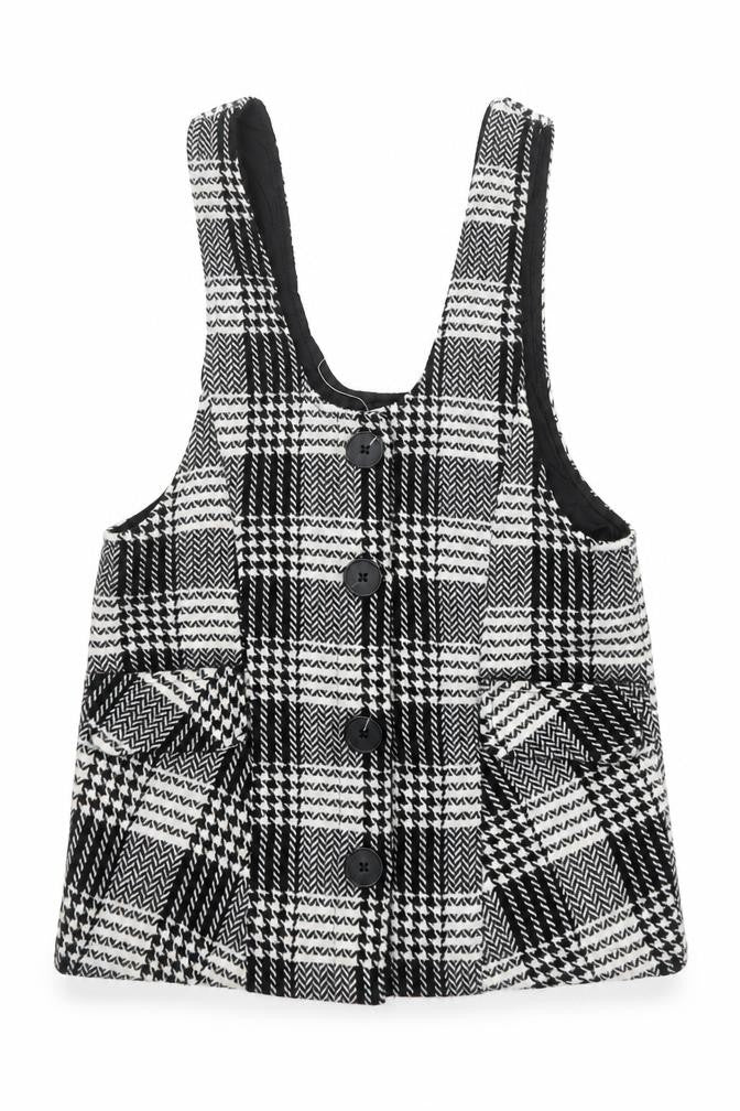 NEXT Girls Multicoloured Check Jacket Waistcoat Size 4 Years