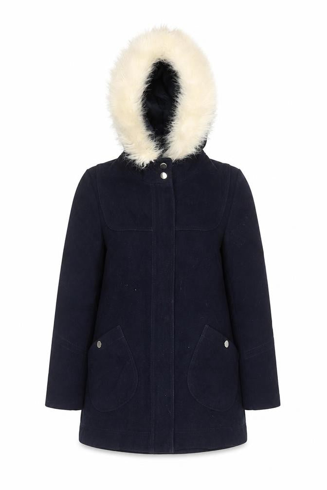Topshop Womens Blue Overcoat Coat Size 10