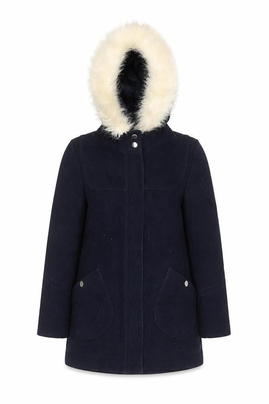 Topshop Womens Blue Overcoat Coat Size 10