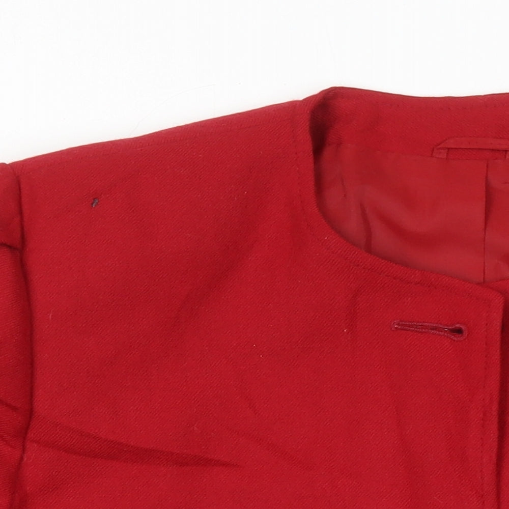 Dereta Womens Red Jacket Blazer Size 14