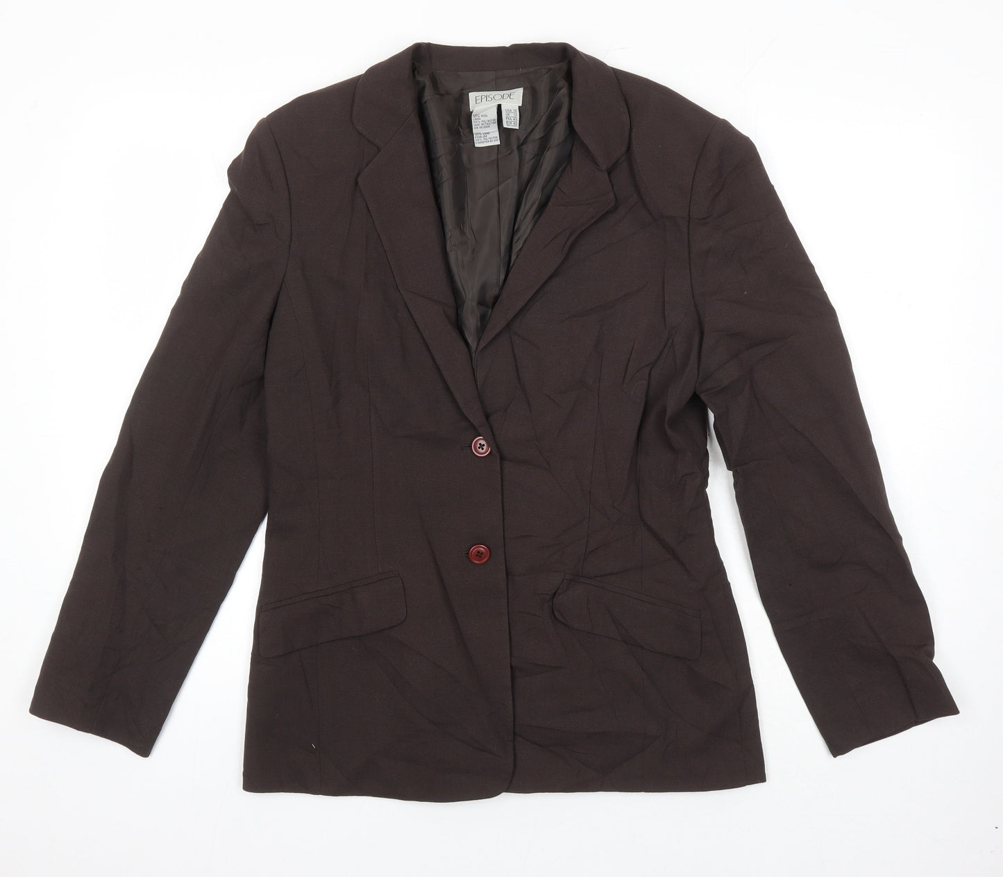Episode Womens Brown Jacket Blazer Size 10