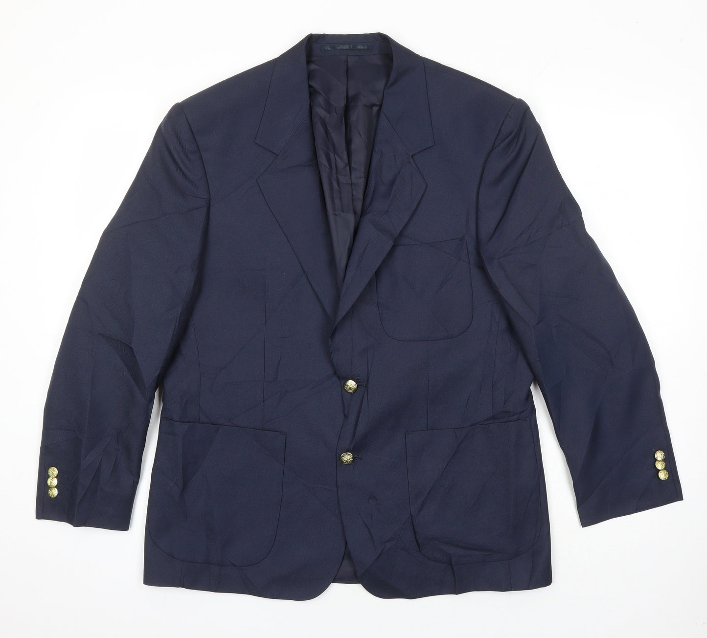 Chums Mens Blue Polyester Jacket Suit Jacket Size 40 Regular