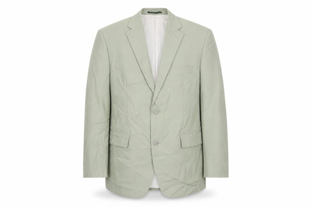 Greenwoods Mens Green Polyester Jacket Blazer Size 40 Regular