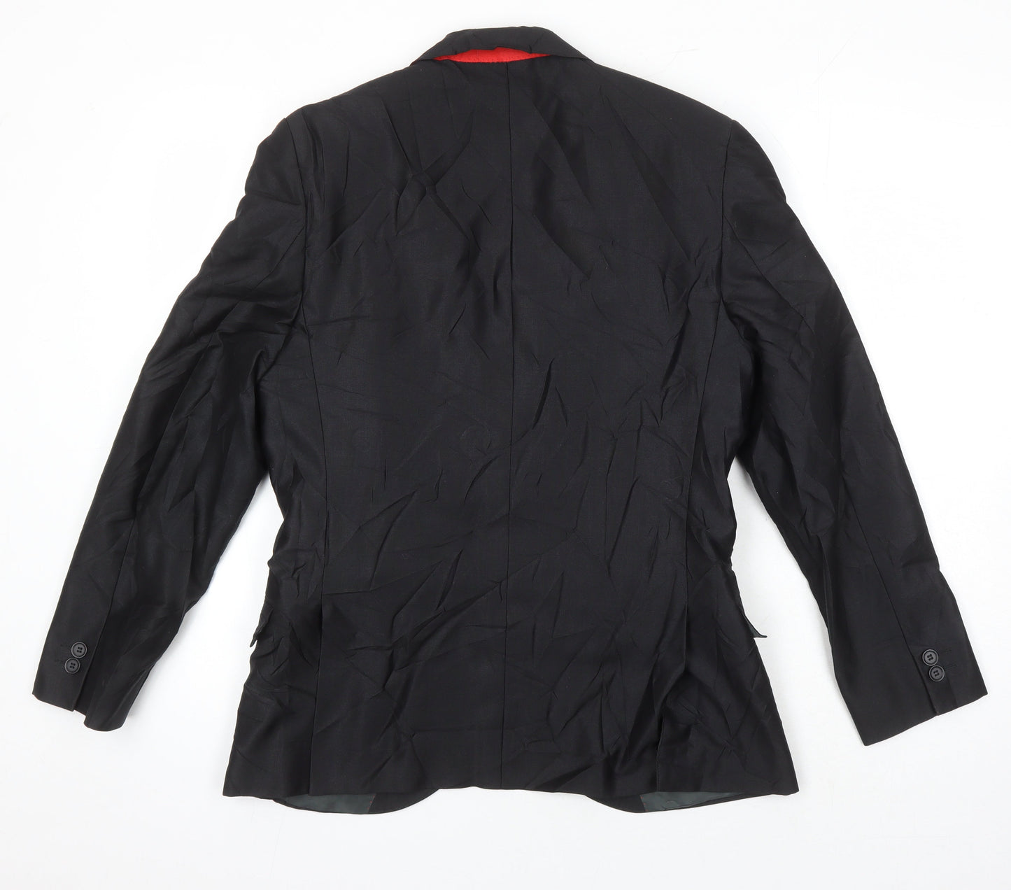 Ventuno 21 Mens Black Polyester Jacket Suit Jacket Size 38 Regular