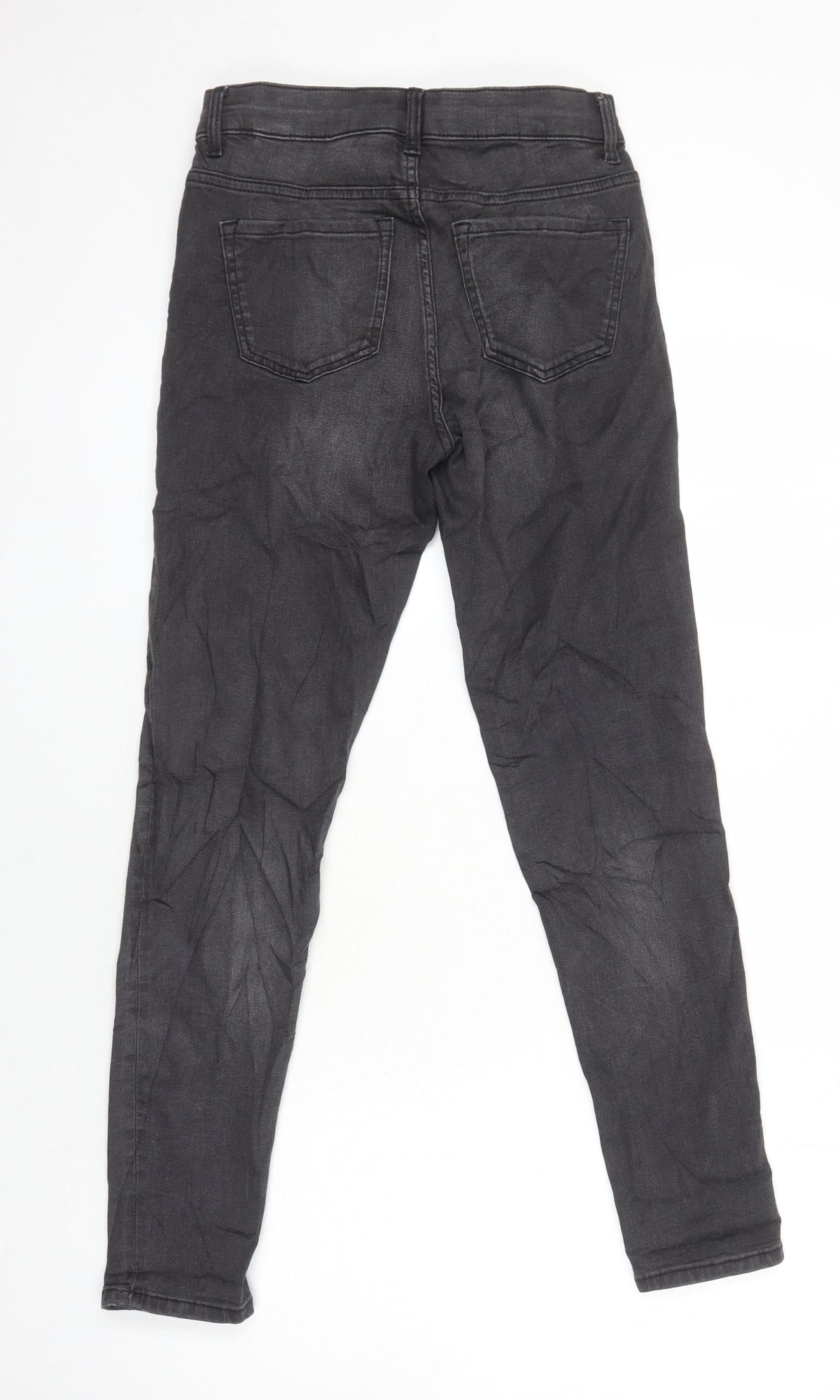 Marks & Spencer Womens Grey Cotton Skinny Jeans Size 8 L27 in Regular