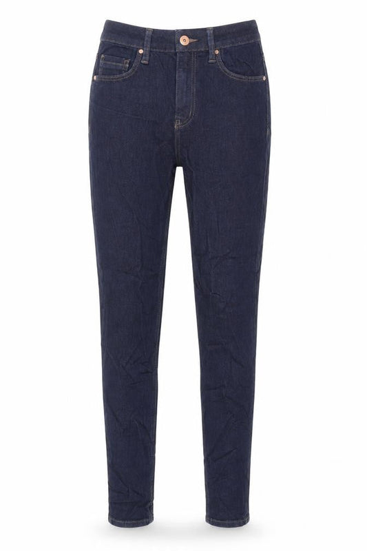 Marks & Spencer Womens Blue Cotton Skinny Jeans Size 8 L31 in Regular Zip