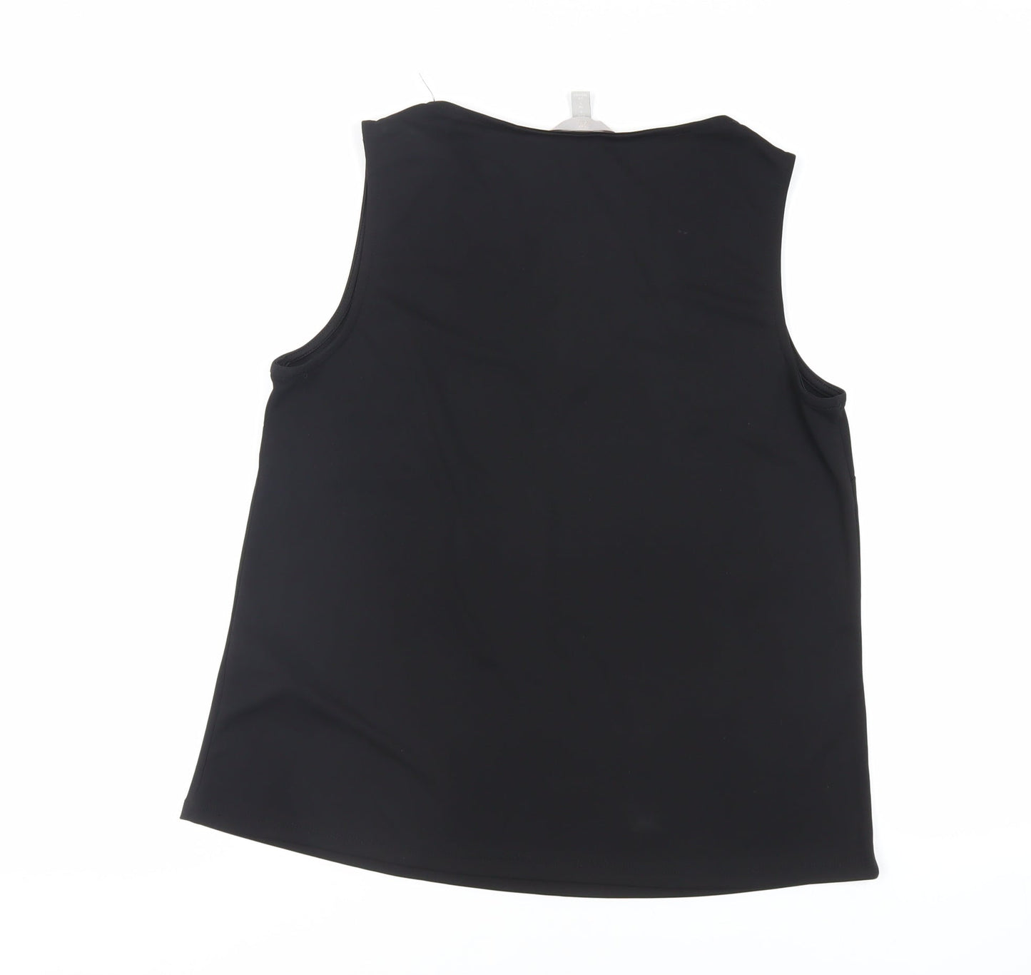 H&M Womens Black Polyester Basic Blouse Size S V-Neck - Lace Detail