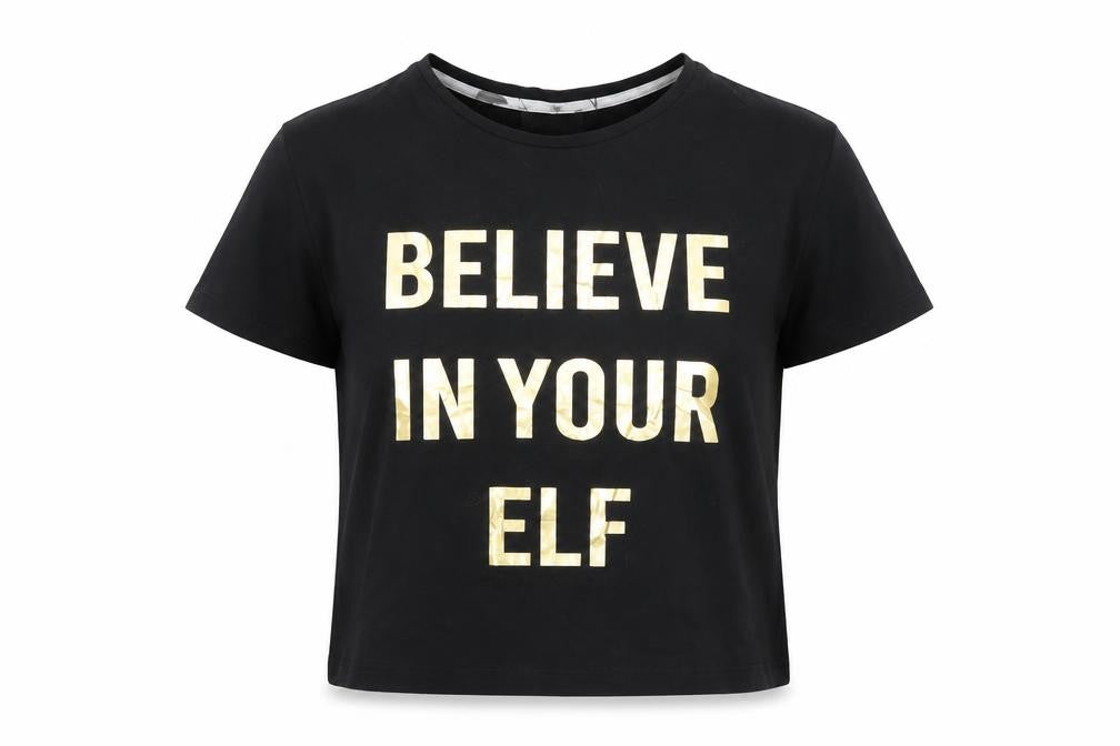 New Look Womens Black Cotton Basic T-Shirt Size S Crew Neck - Elf