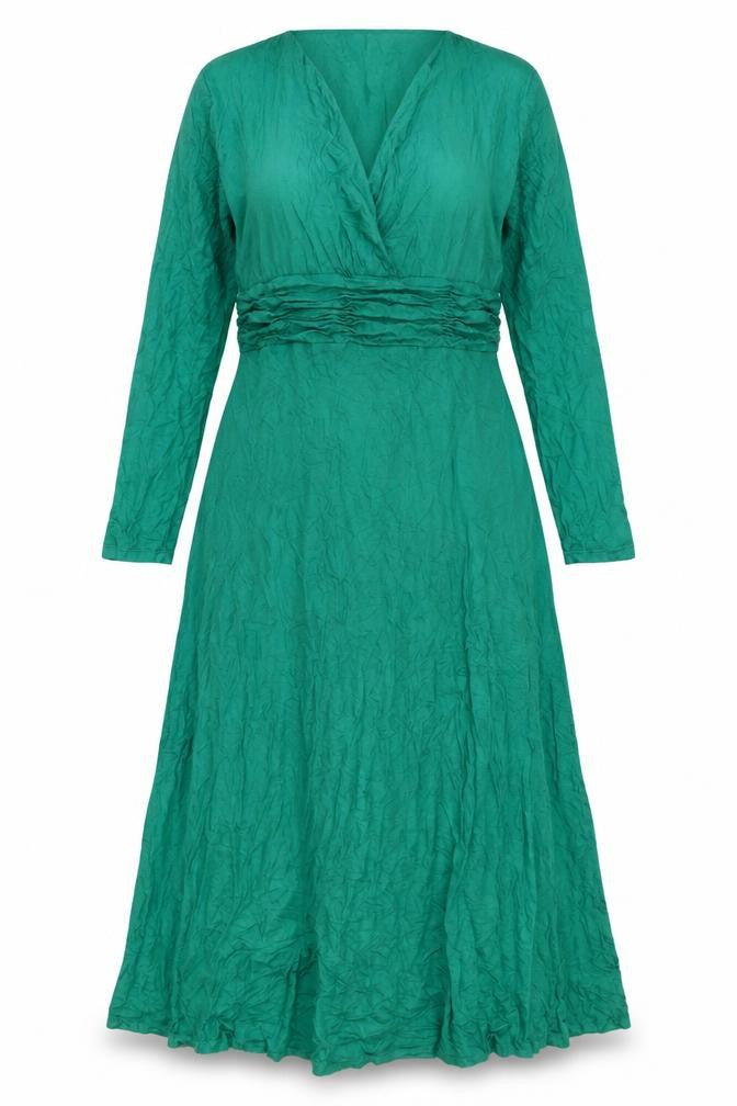 Look For The Stars Womens Green Polyester A-Line Size 18 V-Neck