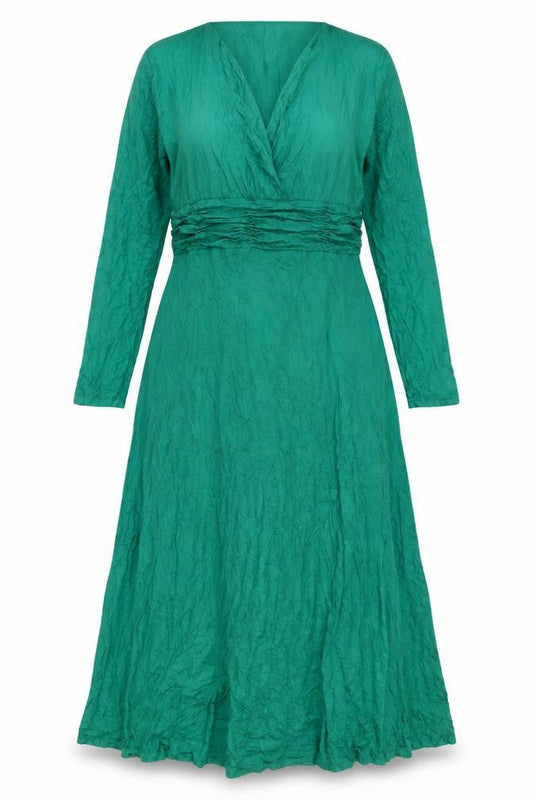 Look For The Stars Womens Green Polyester A-Line Size 18 V-Neck