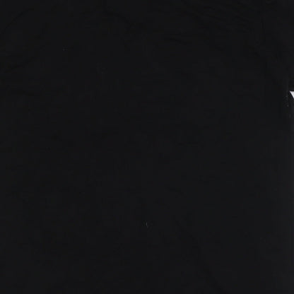 Mia Moda Womens Black Viscose Basic Button-Up Size 16 V-Neck