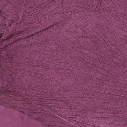 Yest Womens Purple Polyester Basic Button-Up Size 10 V-Neck