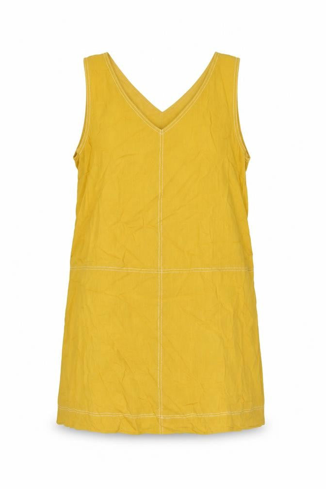 THML Womens Yellow Rayon A-Line Size M V-Neck