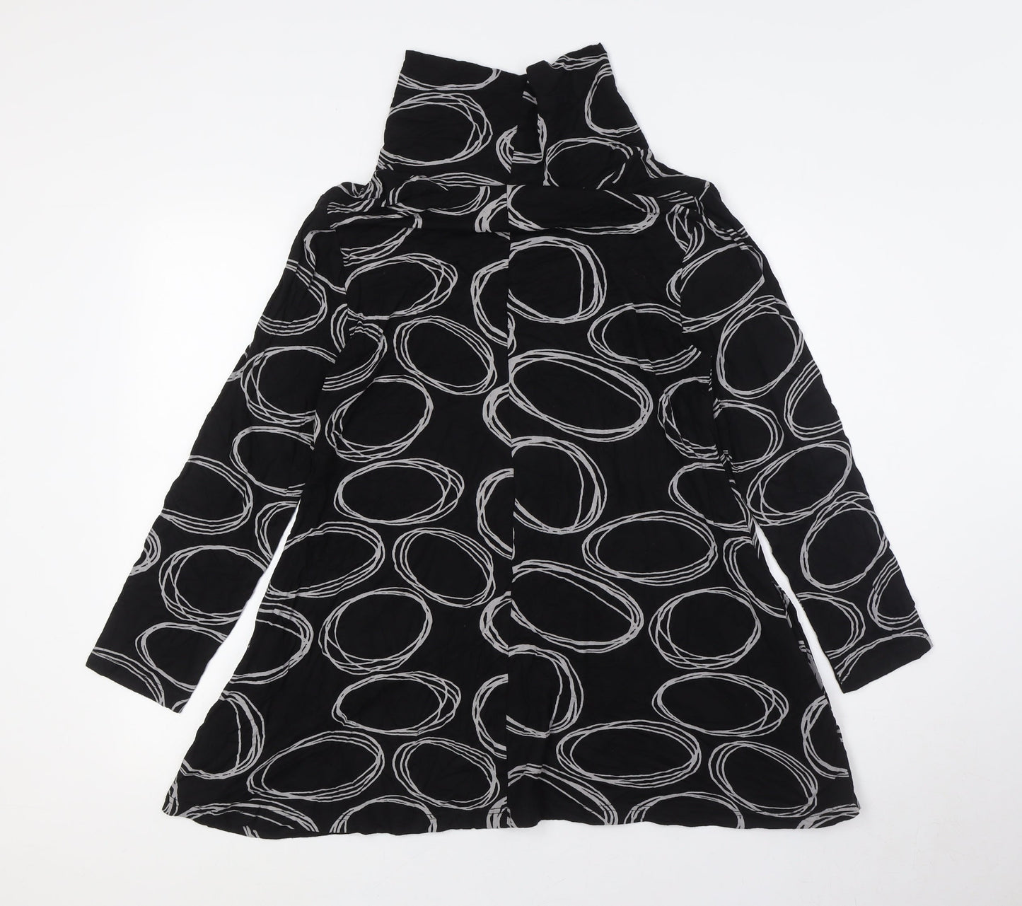 Capri Womens Black Polyester Tunic Button-Up Size XS High Neck
