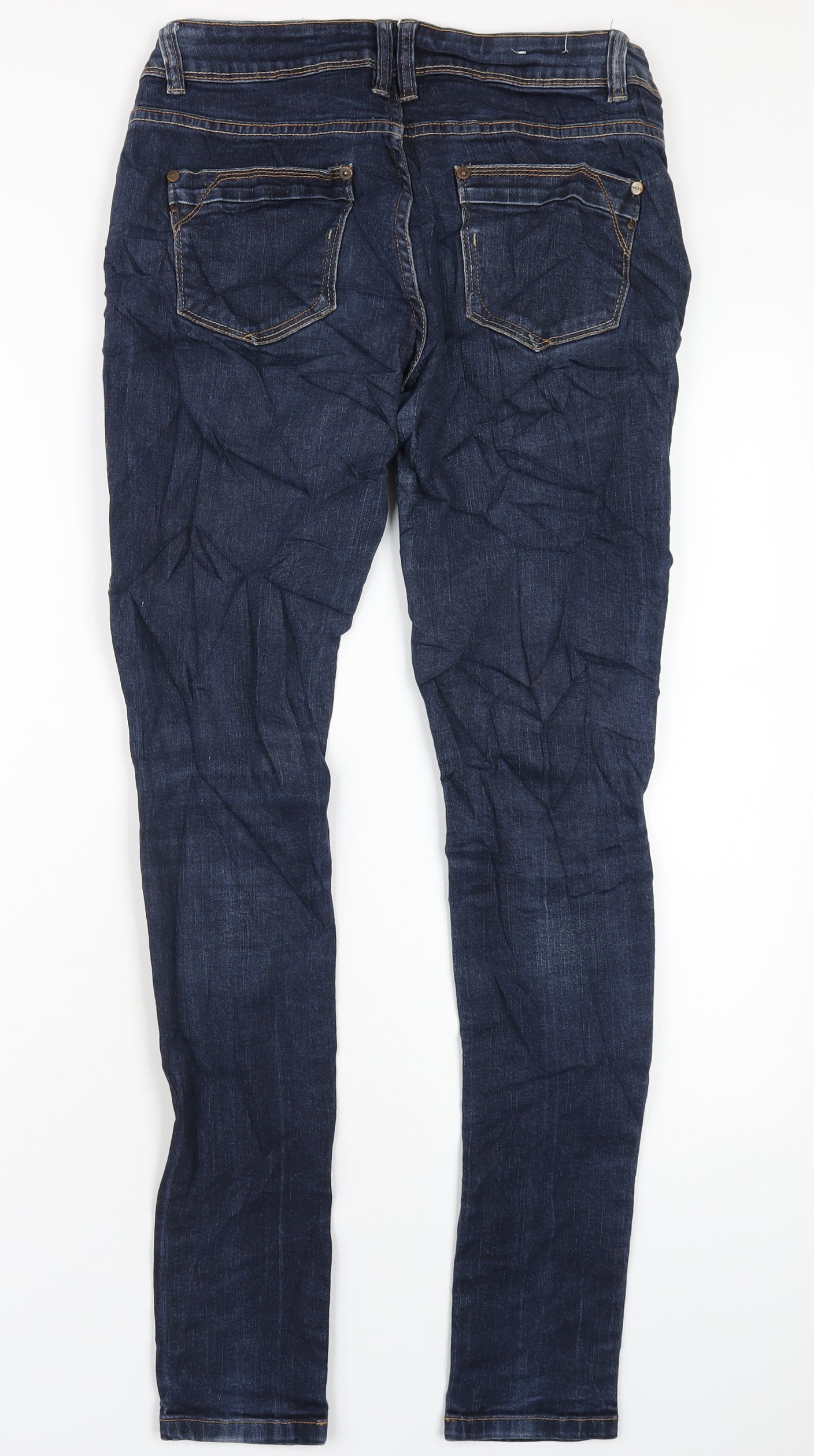 Yes Yes Womens Blue Cotton Skinny Jeans Size 10 L31 in Regular Zip