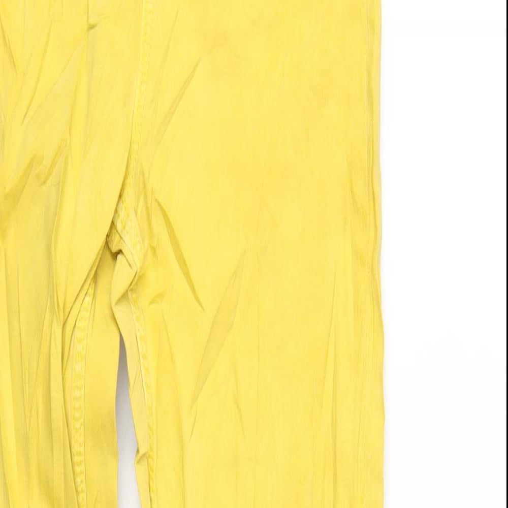 Marks and Spencer Womens Yellow Cotton Skinny Jeans Size 8 L29 in Regular Zip