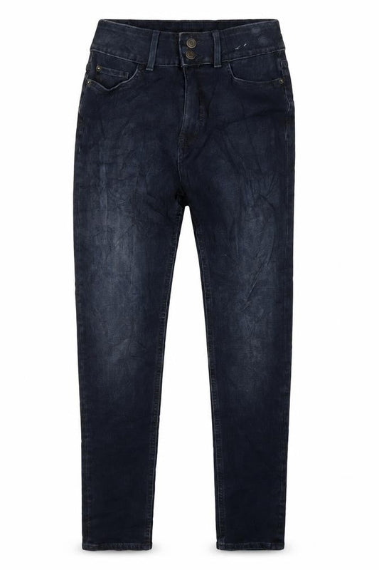 Marks & Spencer Womens Blue Cotton Skinny Jeans Size 8 L29 in Regular Zip
