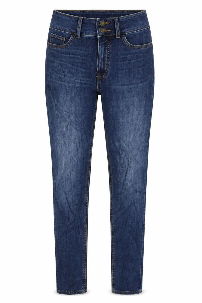 Marks & Spencer Womens Blue Cotton Skinny Jeans Size 8 L29 in Regular Zip