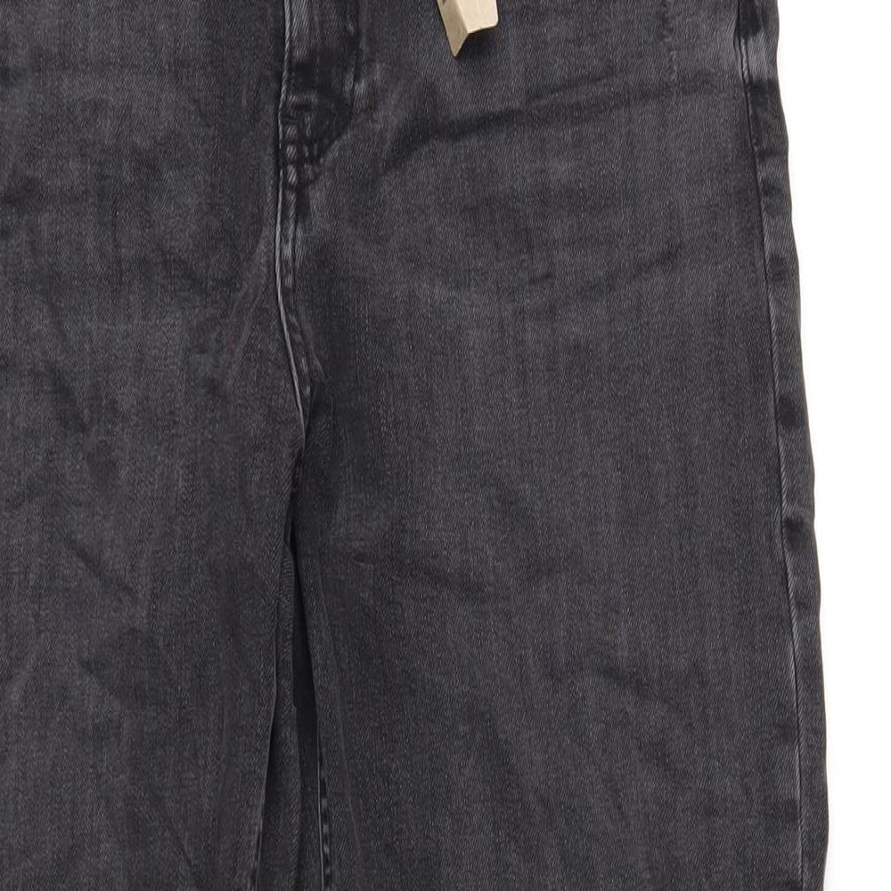 Marks and Spencer Womens Blue Cotton Straight Jeans Size 6 L30 in Regular Zip