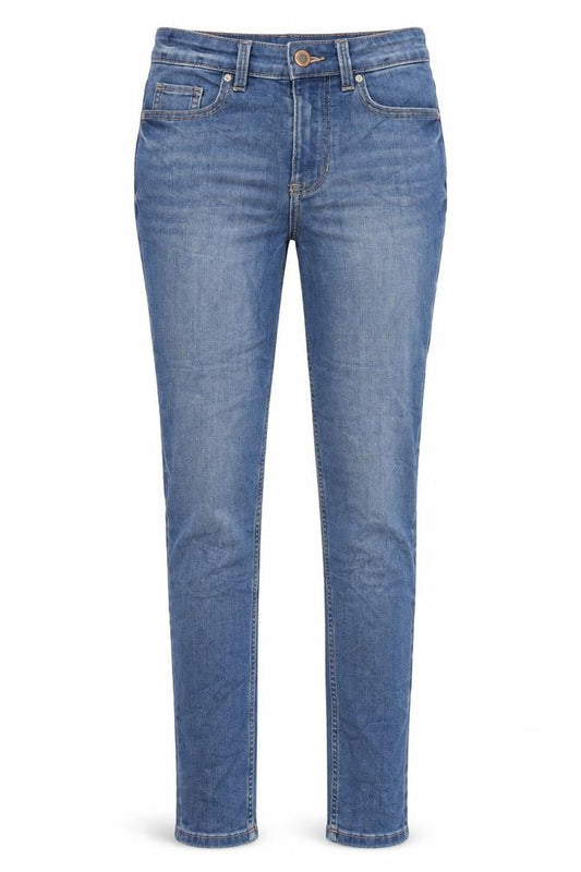 Marks & Spencer Womens Blue Cotton Skinny Jeans Size 8 L29 in Regular Zip