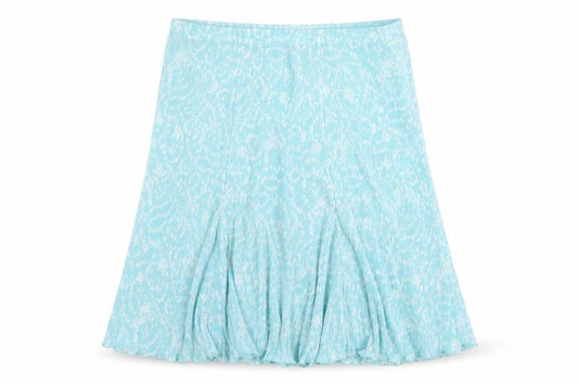 Amber Womens Blue Floral Polyester Pleated Skirt Size 16