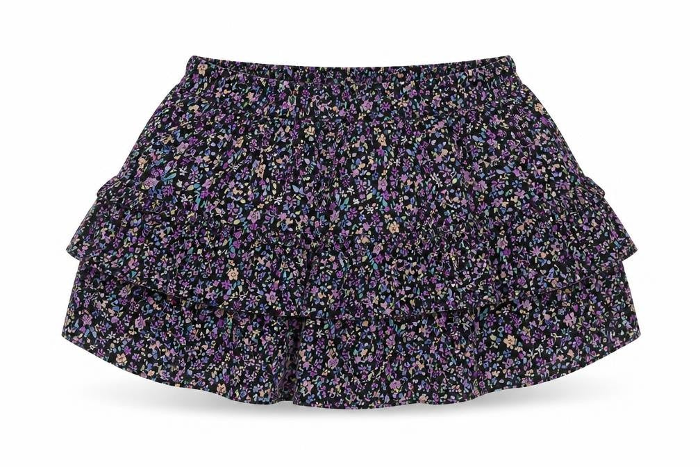Marks & Spencer Girls Multicoloured Floral Polyester A-Line Skirt Size 13-14 Years Regular Pull On