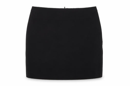 Marks & Spencer Womens Black Polyester A-Line Skirt Size 10 Zip