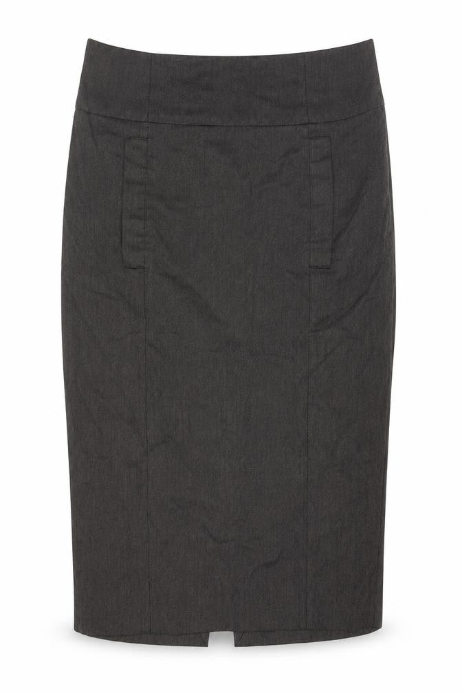 Zara Womens Brown Polyester Straight & Pencil Skirt Size L Zip