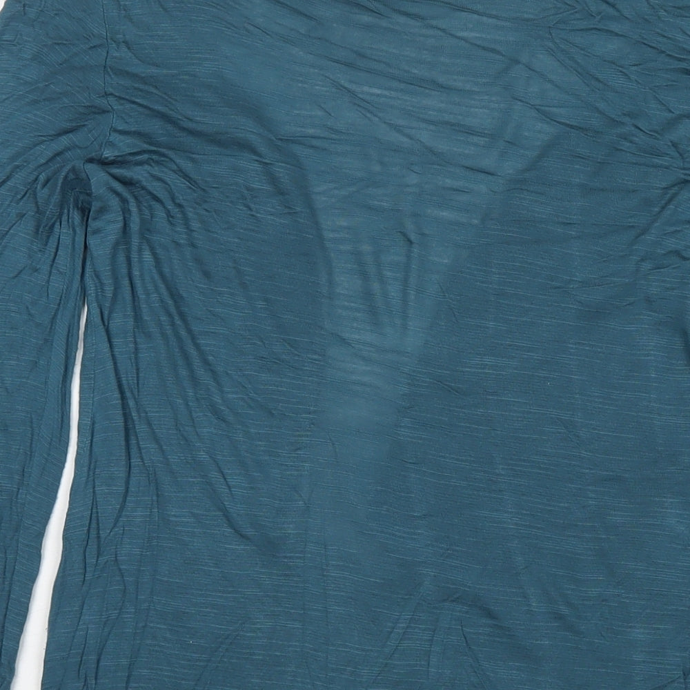 New Look Womens Blue Viscose Kimono T-Shirt Size 14 V-Neck