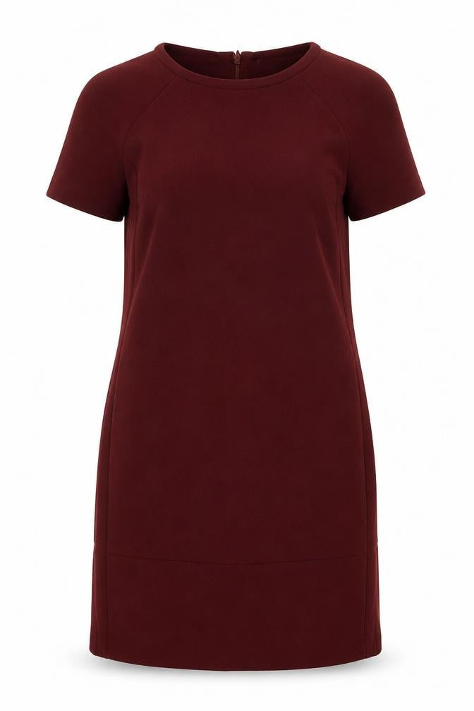 Marks & Spencer Womens Red Polyester A-Line Size 8 Round Neck Pullover