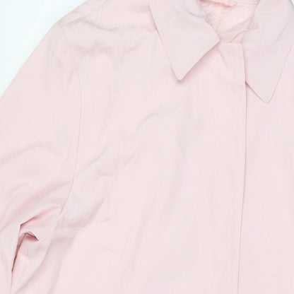 Preloved Hauber Womens Pink Jacket Size 14 Button - Detail