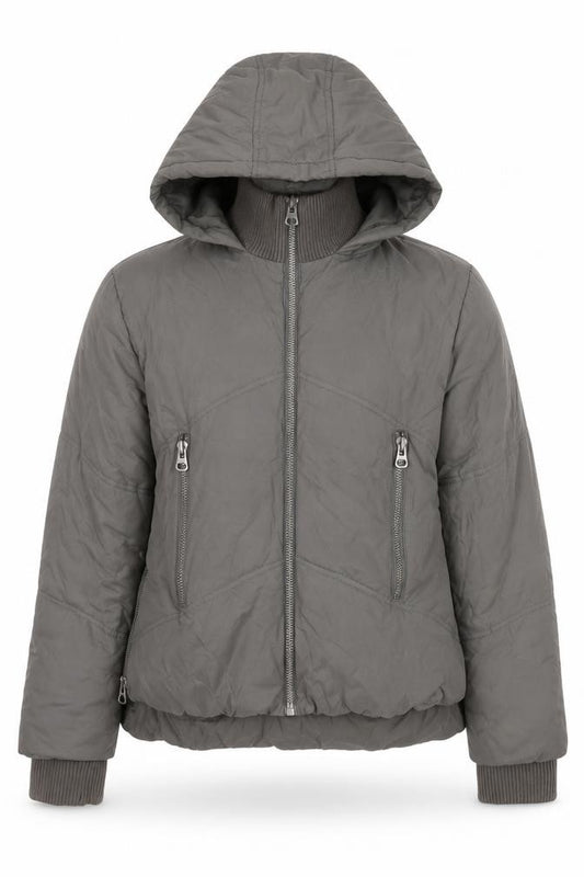 ASOS Womens Grey Puffer Jacket Jacket Size 10 Zip