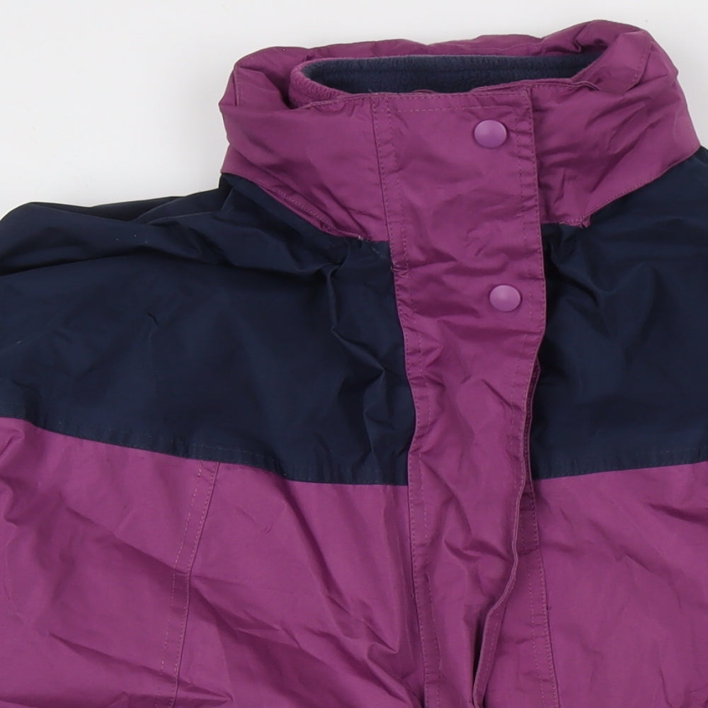 Casual Comfort Womens Purple Jacket Size 18 Zip - Detachable Fleece