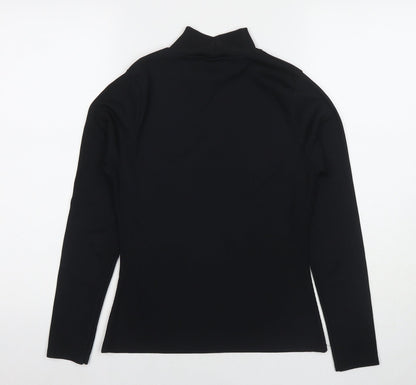 Edge Street Womens Black Polyester Basic T-Shirt Size 10 Round Neck
