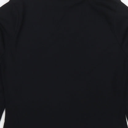 Edge Street Womens Black Polyester Basic T-Shirt Size 10 Round Neck