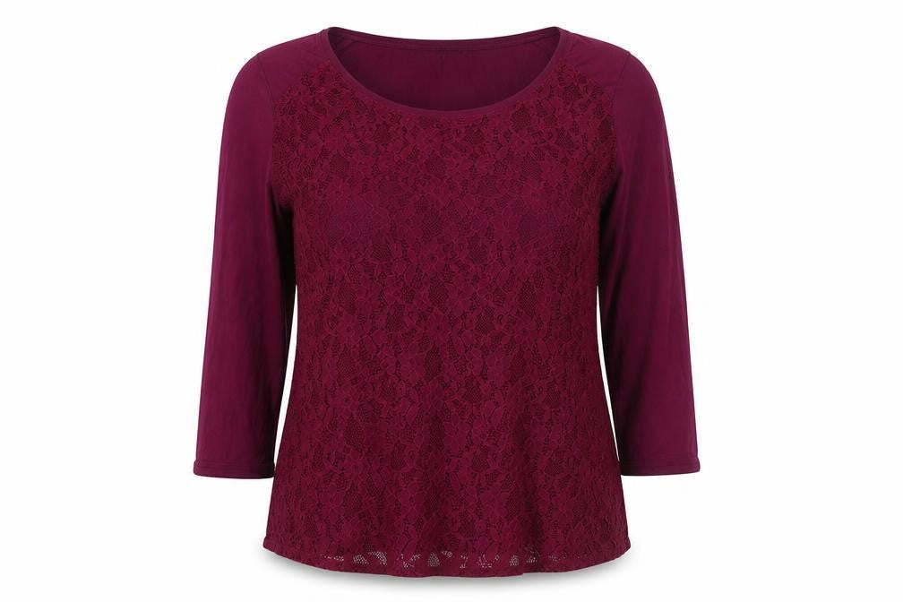 Marks & Spencer Womens Purple Viscose Basic Blouse Size 16 Round Neck