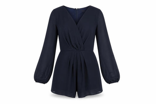AX Paris Womens Blue Polyester Playsuit One-Piece Size 10 L3 in Zip