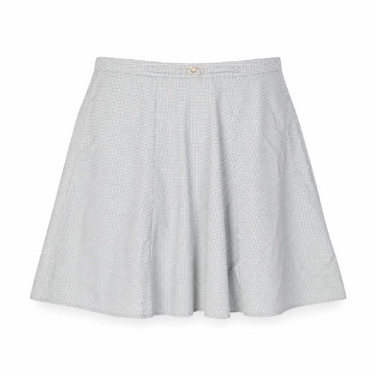 Damart Womens Grey Geometric Polyester Swing Skirt Size 20