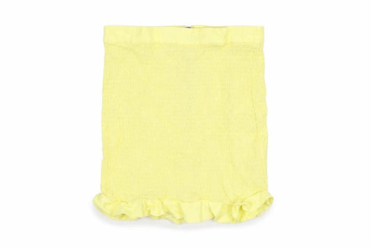 Oh Polly Womens Yellow Rayon Mini Skirt Size 10 Zip