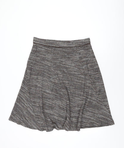Marks & Spencer Womens Brown Polyester Swing Skirt Size 16