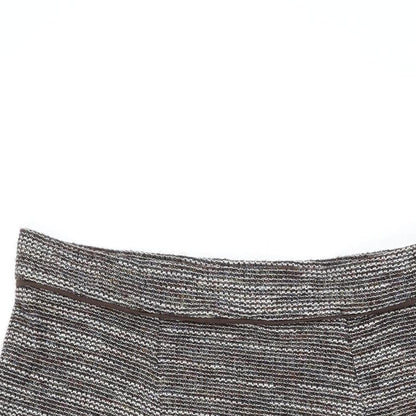 Marks & Spencer Womens Brown Polyester Swing Skirt Size 16