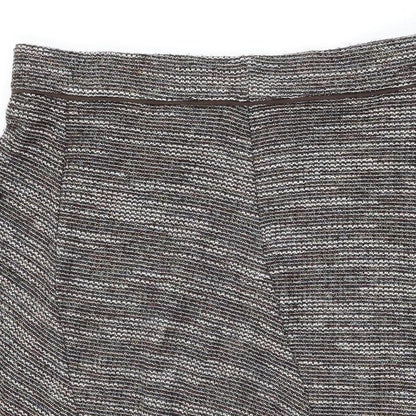 Marks & Spencer Womens Brown Polyester Swing Skirt Size 16