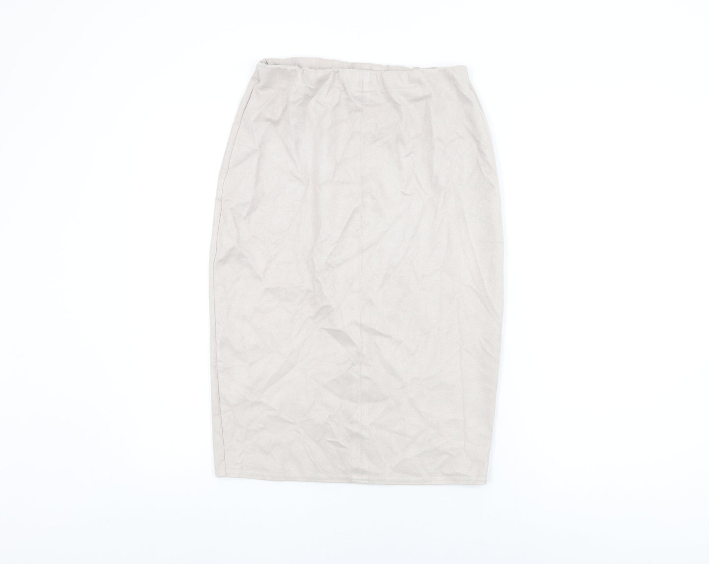 River Island Womens Beige Polyester Straight & Pencil Skirt Size 12