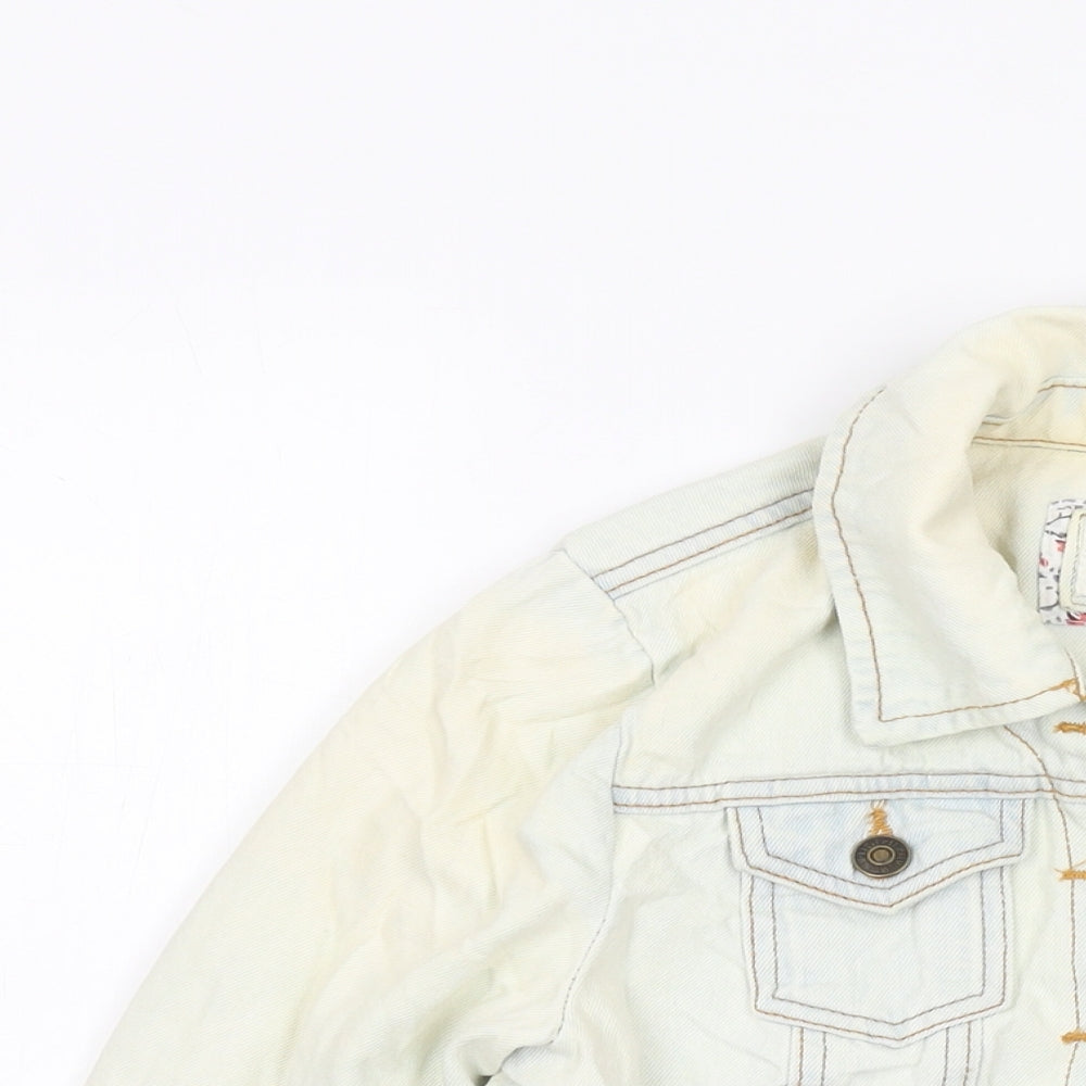 I Love H81 Womens Blue Jacket Size S Button