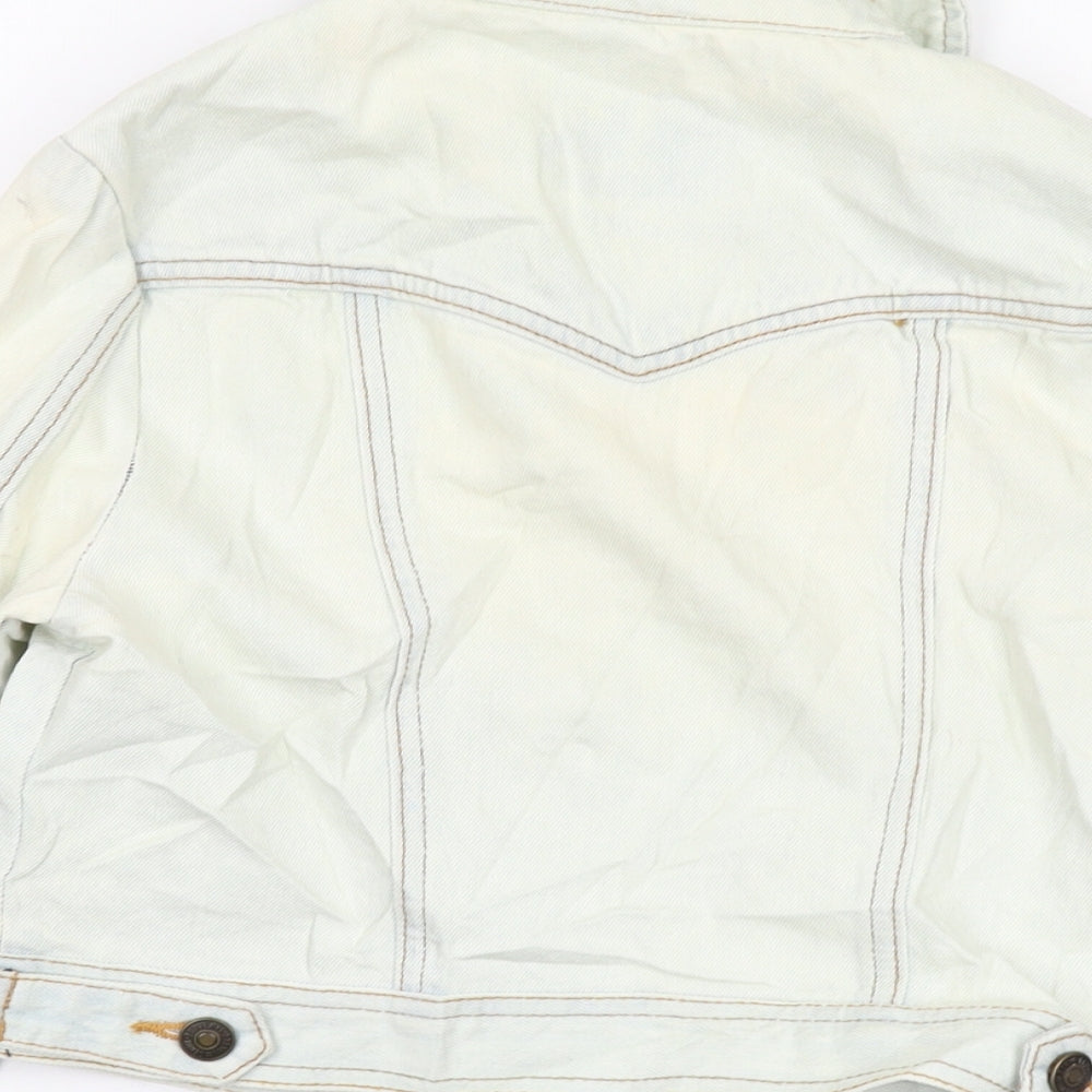 I Love H81 Womens Blue Jacket Size S Button