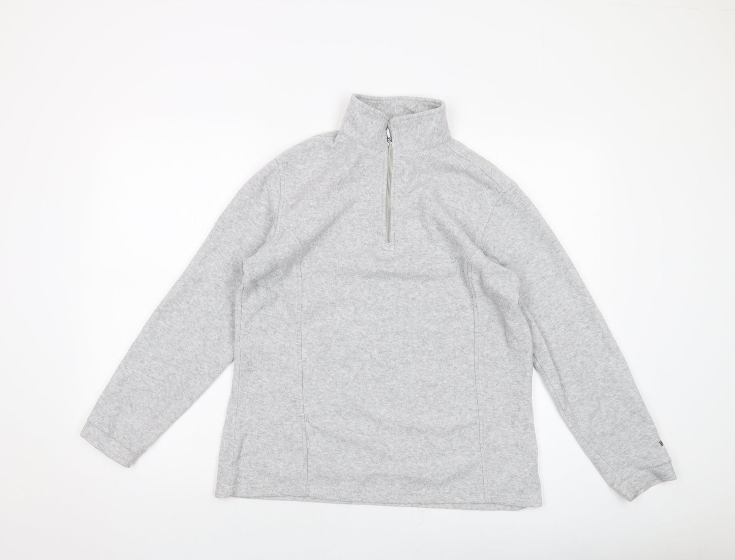 Wannabee Womens Grey Polyester Pullover Sweatshirt Size XL Zip